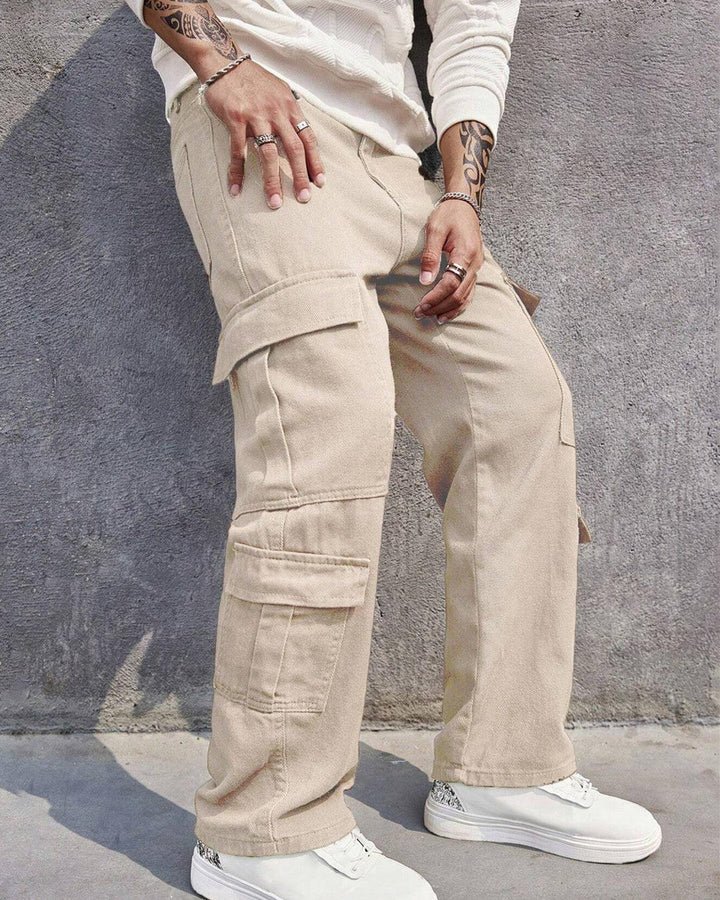 Men Stylish and Utilitarian Pocket Loose Fit Cargo Pant